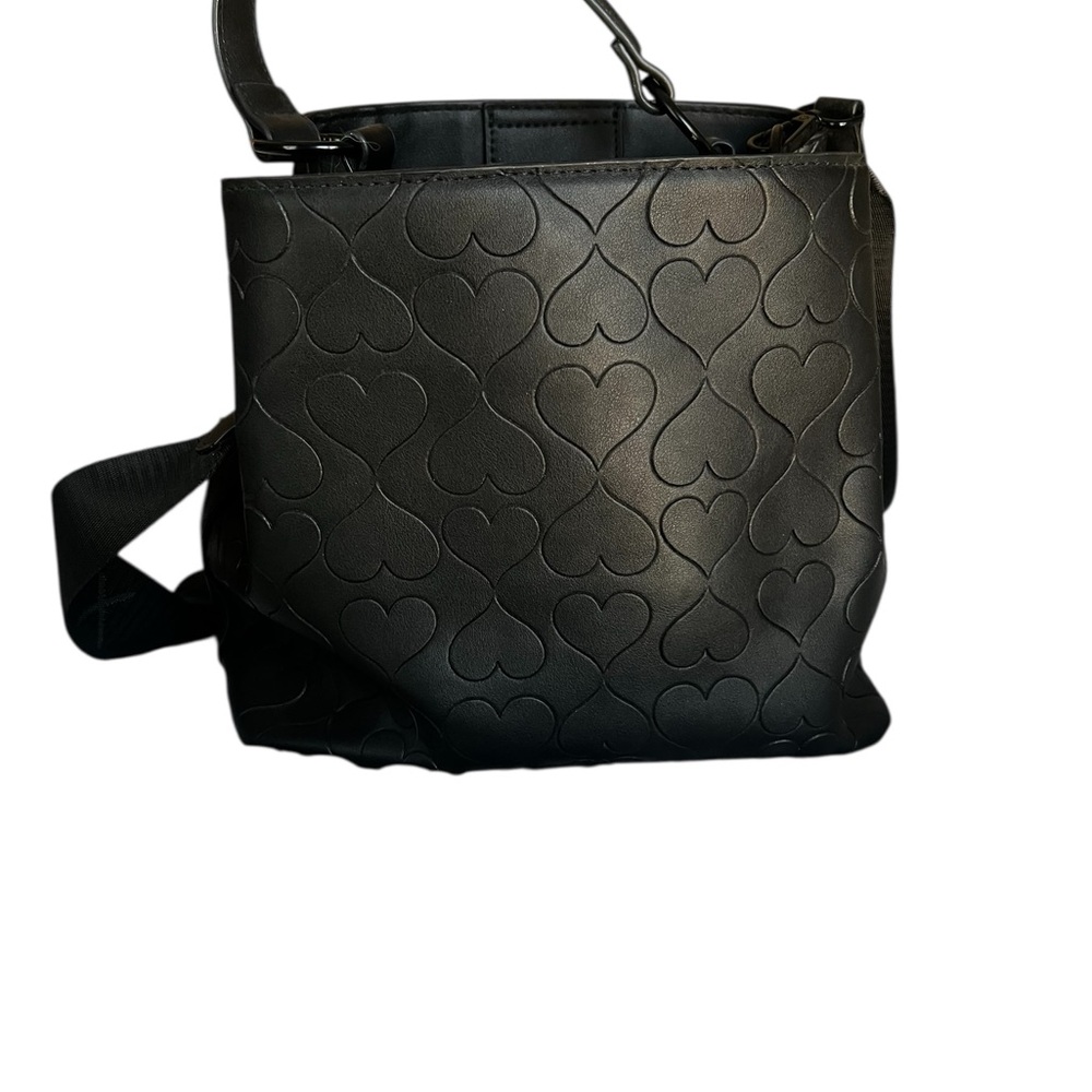 Betsy Johnson's heart-embroidered bucket bag